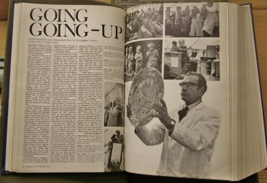 Article in Cheshire Life, 1976, on the auction of the contents of the Hall